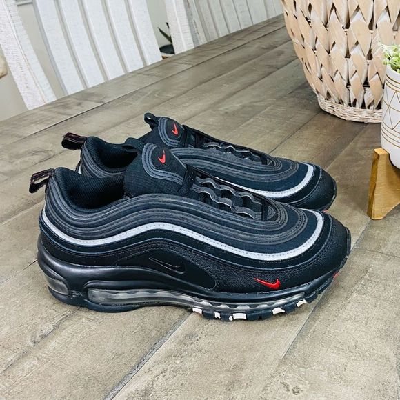 Nike Air Max 97 Sport Red Black White Sneakers 7 - Picture 3 of 6